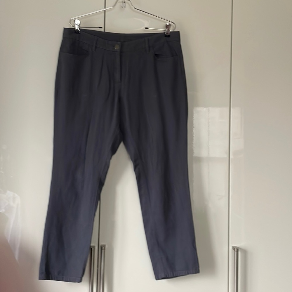 Ann Taylor Loft Linen Cotton Pants in Gray Size-Large NWOT